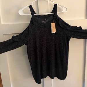 American Eagle Outfitters Gray Soft & Sexy Plush Top